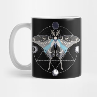 Demiboy Luna Moth Celestial Cottagecore LGBT Pride Flag Mug